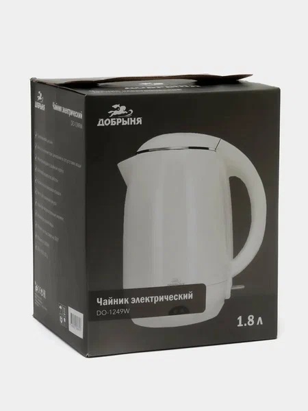 5. Чайник Добрыня DO-1249W белый