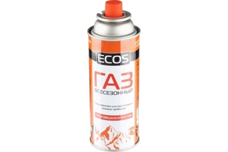 1. Баллон газовый ECOS 400мл, цанговый, всесезонный