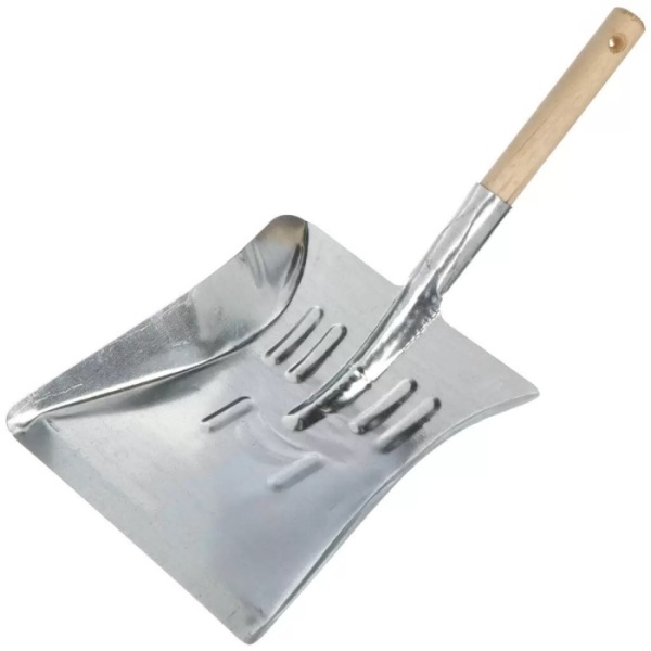 Совок универсальный с деревянной ручкой (оцинков)