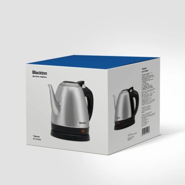 3. Чайник Blackton Bt KT1802S Чёрный-Стальной