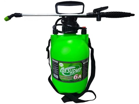 Опрыскиватель Лазурит 6л с ремнем ,пневматический