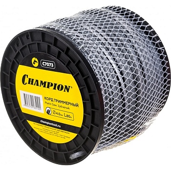 Леска для триммера 4,0мм Champion м.п. (зубчатый)