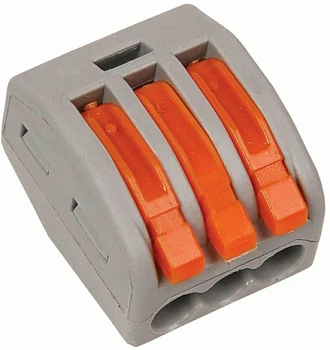 Клемма строительно-монтажная 3 (0,8-4кв.мм.) СМК 222-413 IEK UKZ-001-413