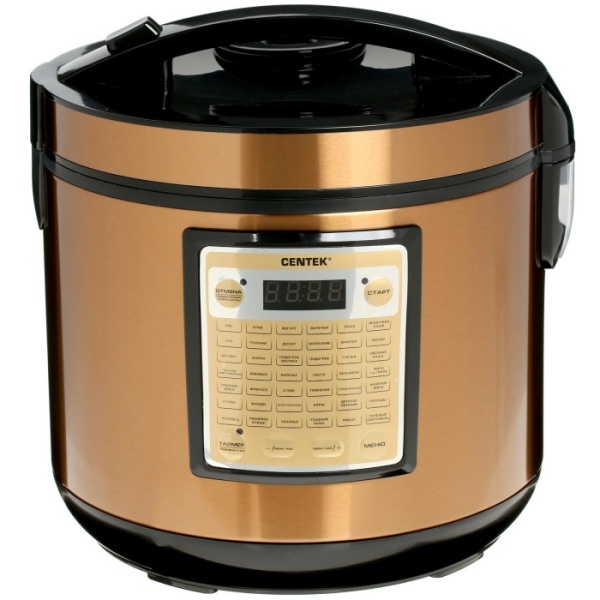 1. Мультиварка Centek CT-1495 black (ЗОЛОТО)  5.0л, 42 программы + Мультишеф
