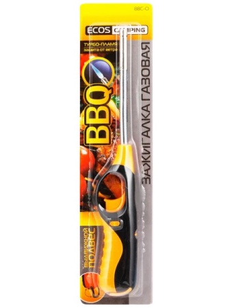3. Зажигалка газовая ECOS BBQ 88С-O, с газом, с защитой от ветра