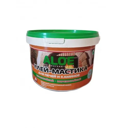 Клей-мастика дпечей и каминов ALOE  4кг (термостойкий)